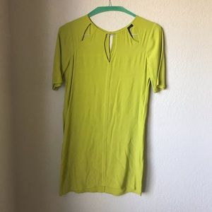 Lime Green BCBG Dress with cut outs size XS